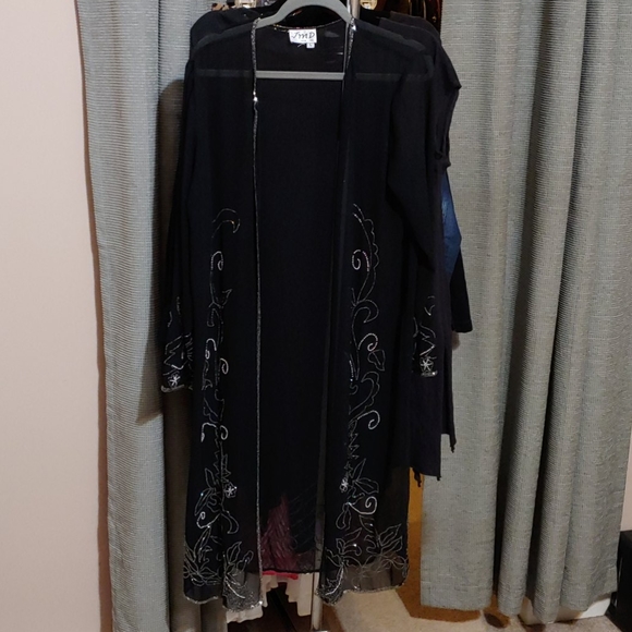 Vintage beaded sheer jacket - Picture 1 of 4